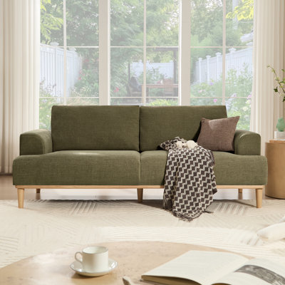 83.85" Morden Chenille Sofa Wooden Upholstered Loveseat