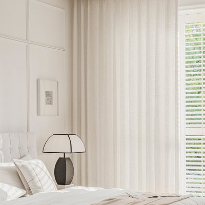 Linen Curtains For Living Room Bedroom Window Curtain 2 Panels