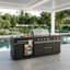 Bighorn Prime 6-burner Outdoor Kitchen Grill & Griddle Combo With Refrigerator, Sink & Cover
