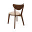 Chaise d'appoint Barriner en beige / noyer