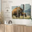«Wyoming Bison», 3 pièces sur toile-98562700