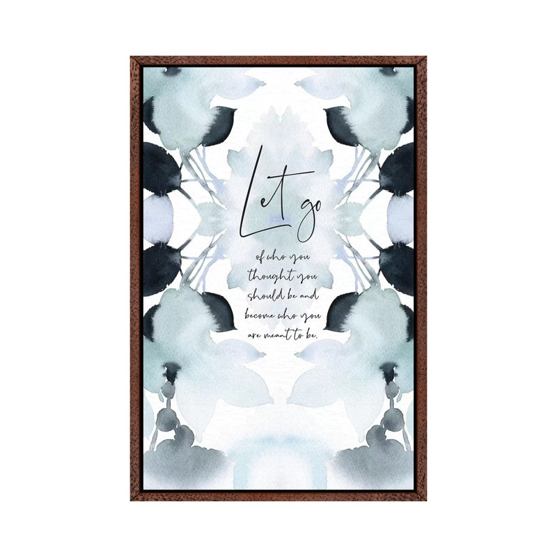 Let Go III - Print on Canvas, Classic Brown Wood Floater Framed, 66.04cm H x 45.72cm W x 3.81cm D