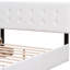 Grand lit plateforme tapissier blanc avec 4 tiroirs pratiques et une tête de lit contemporaine-1792230138