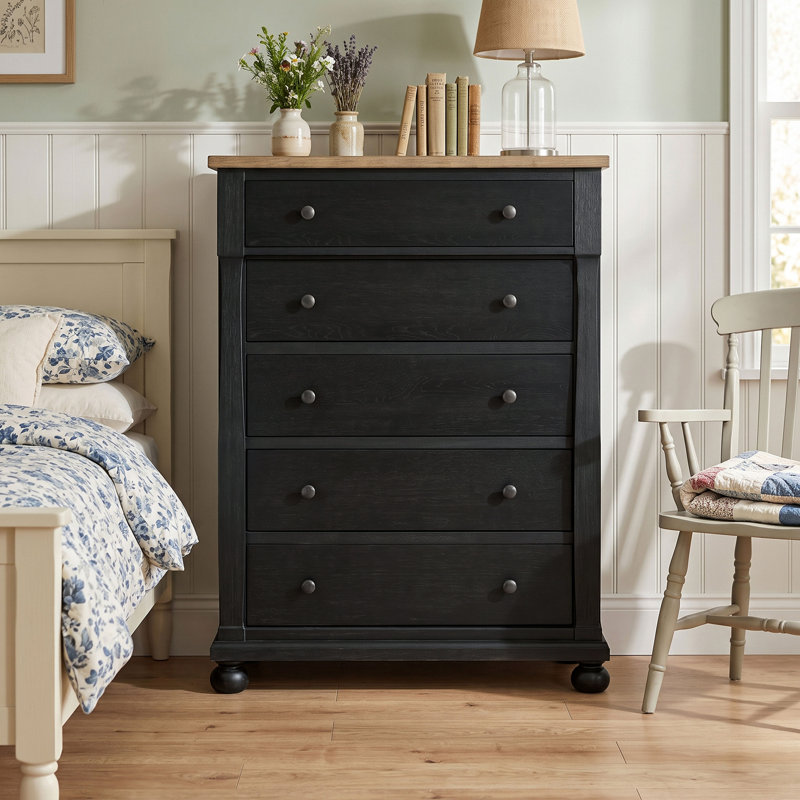Fontevraud 38"W Modern Farmhouse 5-Drawer Chest