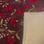 Tapis brun foncé / rouge en laine touffeté à la main à motif floral 4 pi 9 po x 7 pi 7 po-9062607