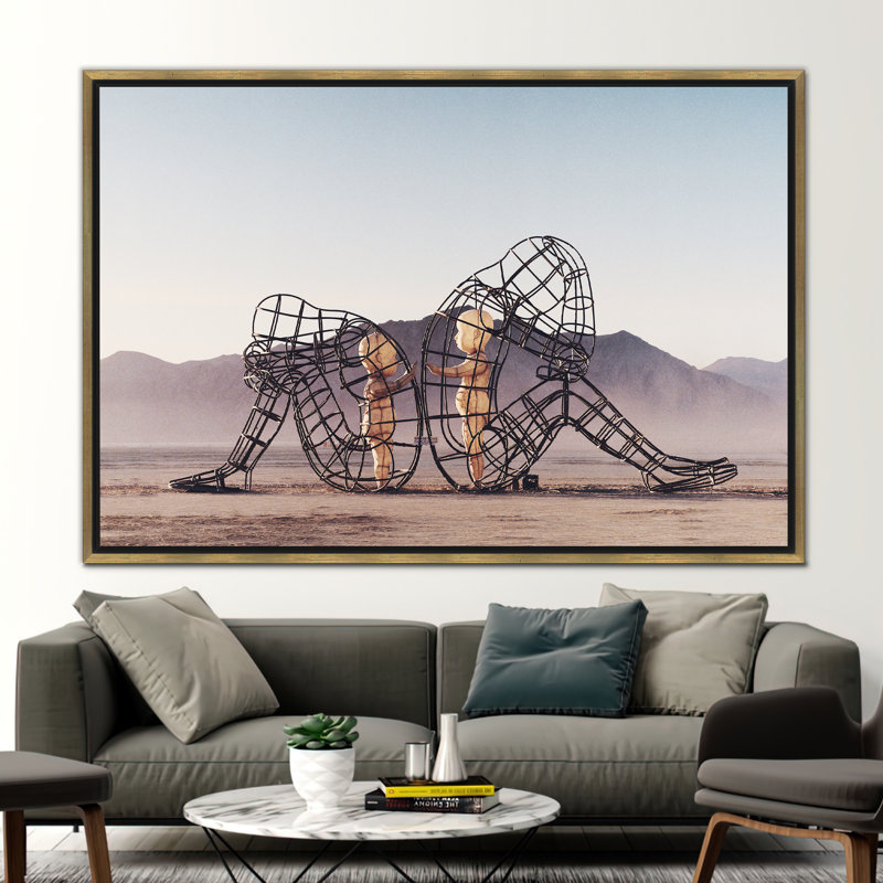 1 Piece Wall Art on Canvas, 70cm H x 100cm W, Gold Floater Frame