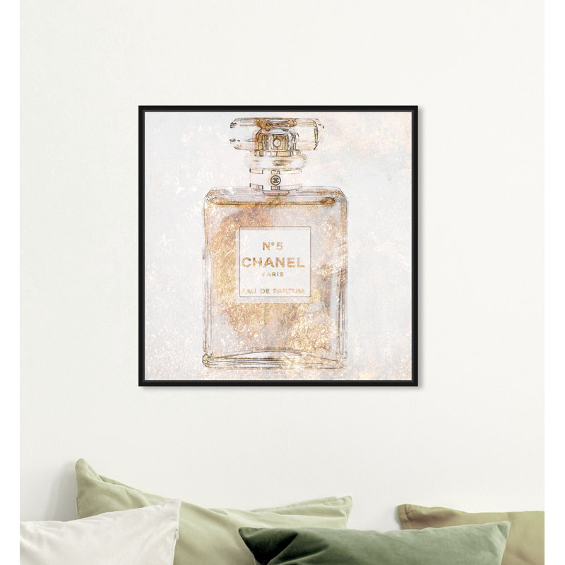 Parfum Glimmer - peinture sur toile, Impression encadrée, H 40 po x l 40 po, Noir