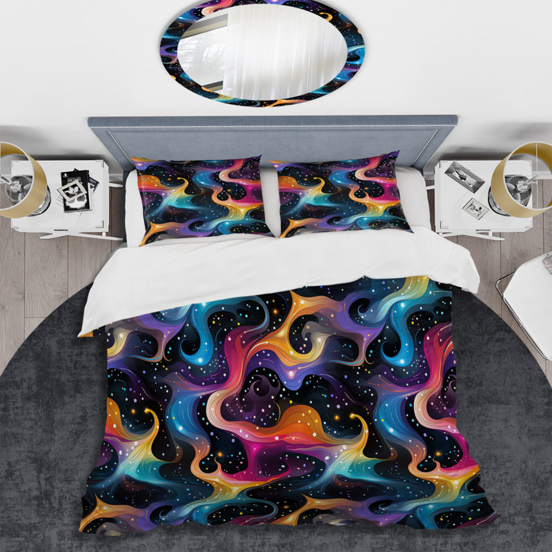 Literie Cosmic Harmony II, Housse de couette simple + 1 taie décorative stan