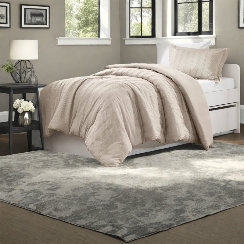 Soft Durable Bedding Sets, Twin Xl Polyester Striped Modern Dorm Home