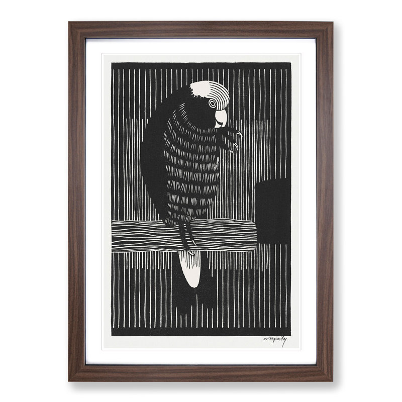 Galah Cockatoos by Samuel De Mesquita - Picture Frame Graphic Art, 90cm H x 65cm W x 2cm D, Walnut