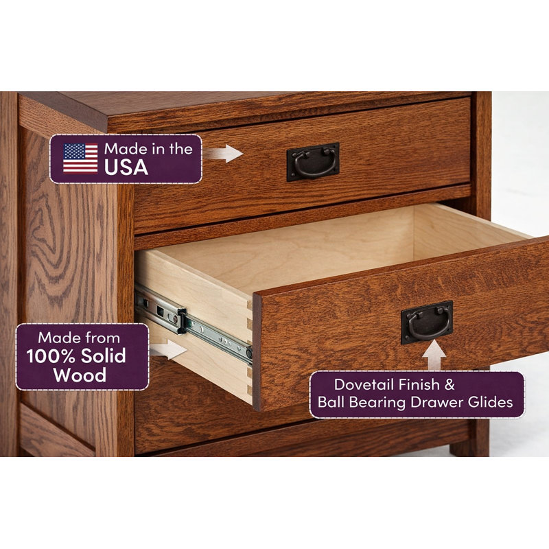 24'' W Solid Wood Nightstand
