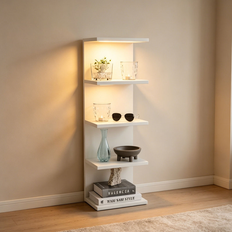 25cm W Manufactured Wood Wall Mounted Shelving Unit