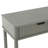 Cole And Grey Wood Handmade 2 Drawer Console Table With Black Handle And Ribbed Front