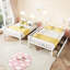 Lit superposé double en bois d'hévéa avec 2 tiroirs - blanc, conception convertible, inclus blanc fabriqué en bois détachable, garde-corps-1335800438