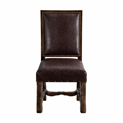 Sierra Croc Embossed Leather Dining Chair