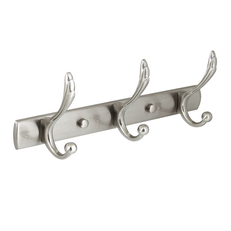 Wall Mounted Hook Rack, Nickel