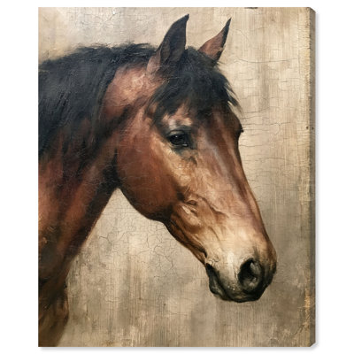 "Cheval historique", reproduction d'art sur toile encadrée