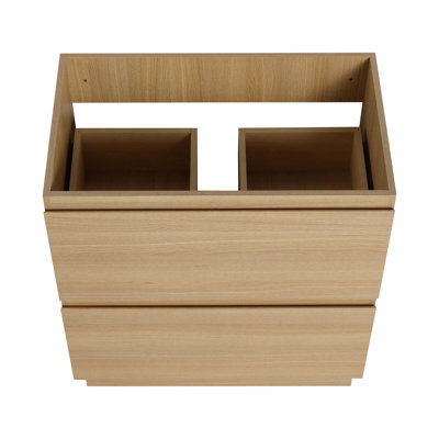 Bathroom Vanities Without Sink, Modern Undermount Bathroom Sink Cabinet With Double Drawer, Freestanding Bathroom Sink Cabinet,Engineering Wood