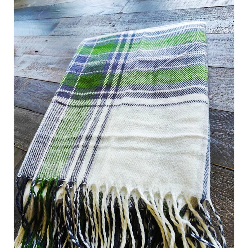 Jeté classique à motif écossais, Vert