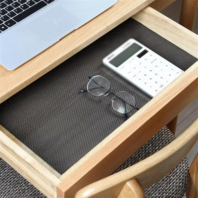 Drawer Liners, Anti-Slip Non-Adhesive, Kitchen Cupboard Cabinet Shelf Liner Refridge Fridge Mats, Washable Draw Liners, EVA Plastic Protector Refrigerator Shelves Protective Lining