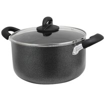 swiflon dutch oven pot with lid 6.8-qt cast aluminum nonstick casserole,  lightweight cookware braiser pot suitable for meats