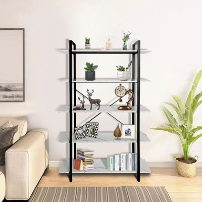 Étagère à livres en fer H 70 "x l 47" Jomaira