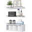 3 tablettes flottantes blanches