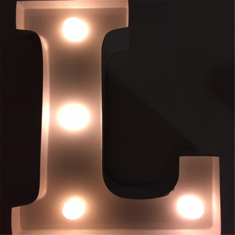 Enseigne lumineuse à del l décoration de lettre cadeau, Blanc