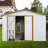 Metal Garden Sheds 12Ftx10ft Outdoor Storage Sheds White+Yellow-119306992