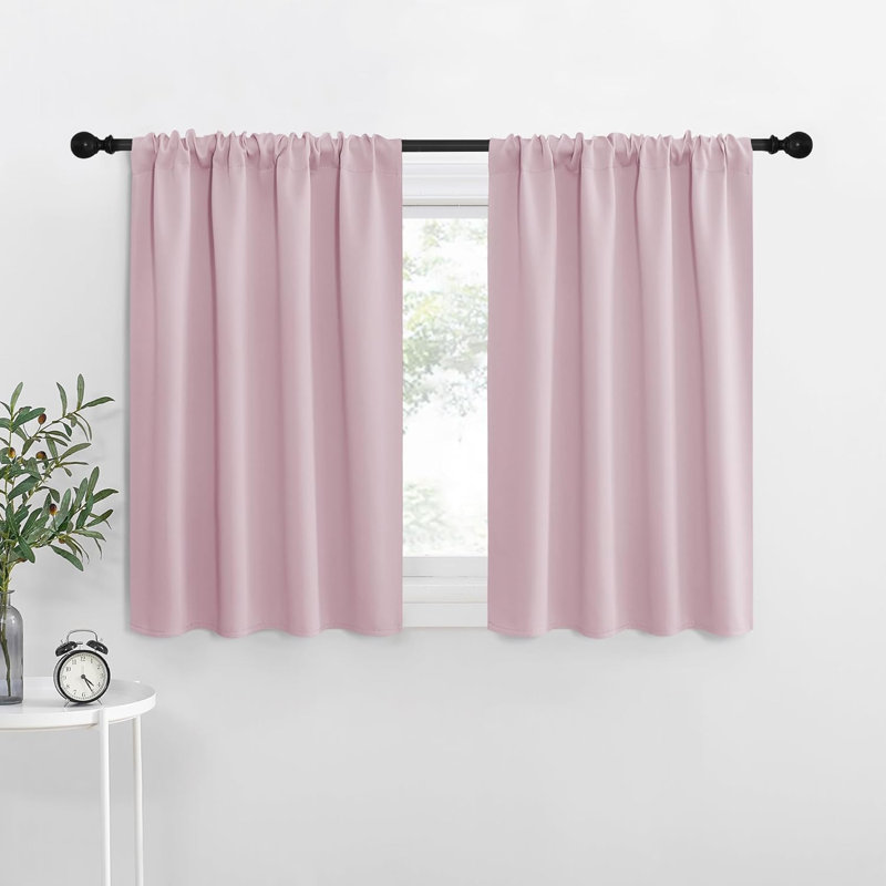 Blackout Curtains for Bedroom, Thermal Insulated Drapes Rod Pocket Privacy Protected Window Panels for Living Room, 2 Panels