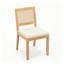 Chaise rembourrée de style Mid-Century, chaise d'appoint avec cadre en bois massif-129435764