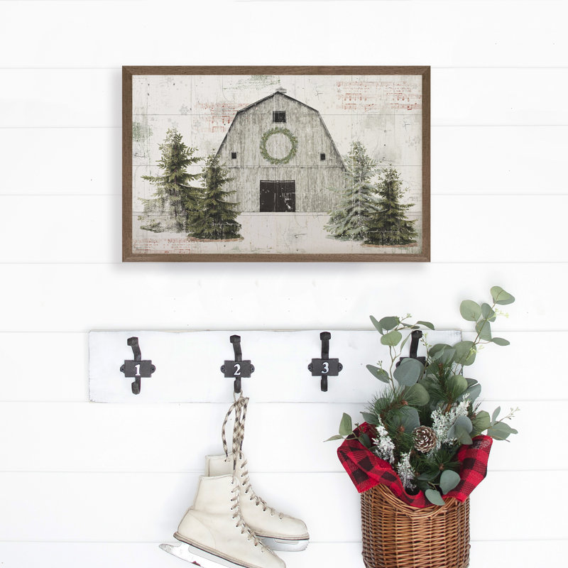 Wooded Holiday I Barn par Katie pertiet, H 5 po x l 8 po