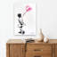 Little Girl Pink Heart Minimalist Modern Contemporary Architecture Wall Art Print 1 Piece Wrapped Canvas Wall Art-1707858718