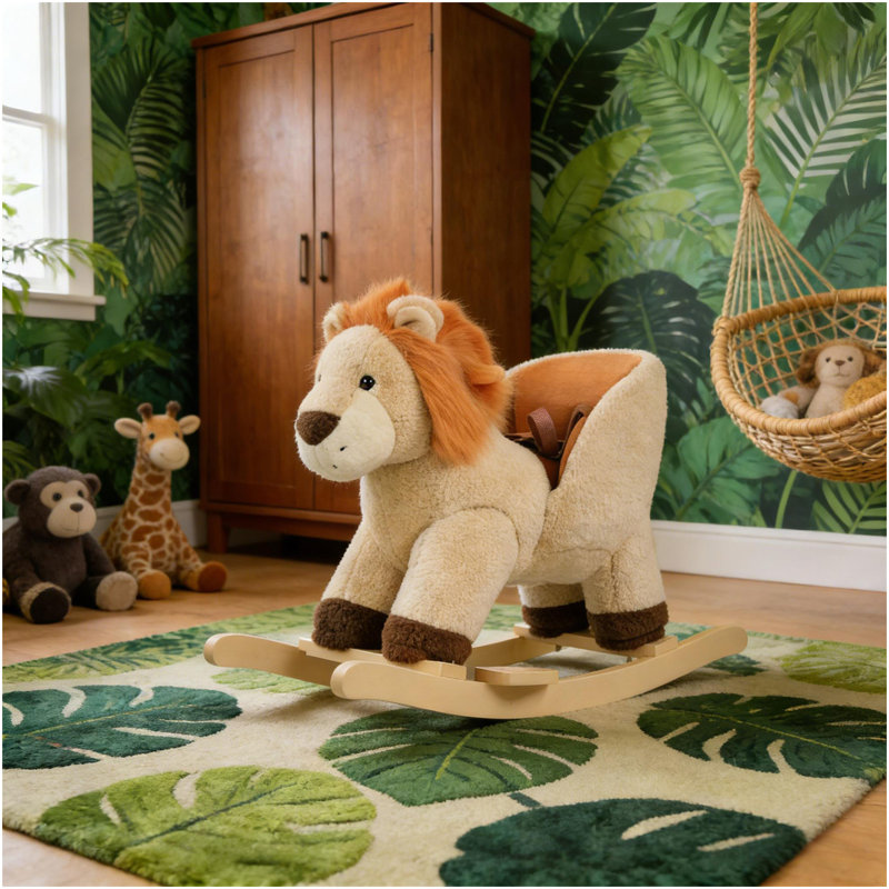 Peluche à bascule, lion à bascule