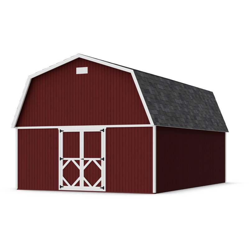 Classic Gambrel Outdoor Wood Storage Large Barn, 14' X 18', No