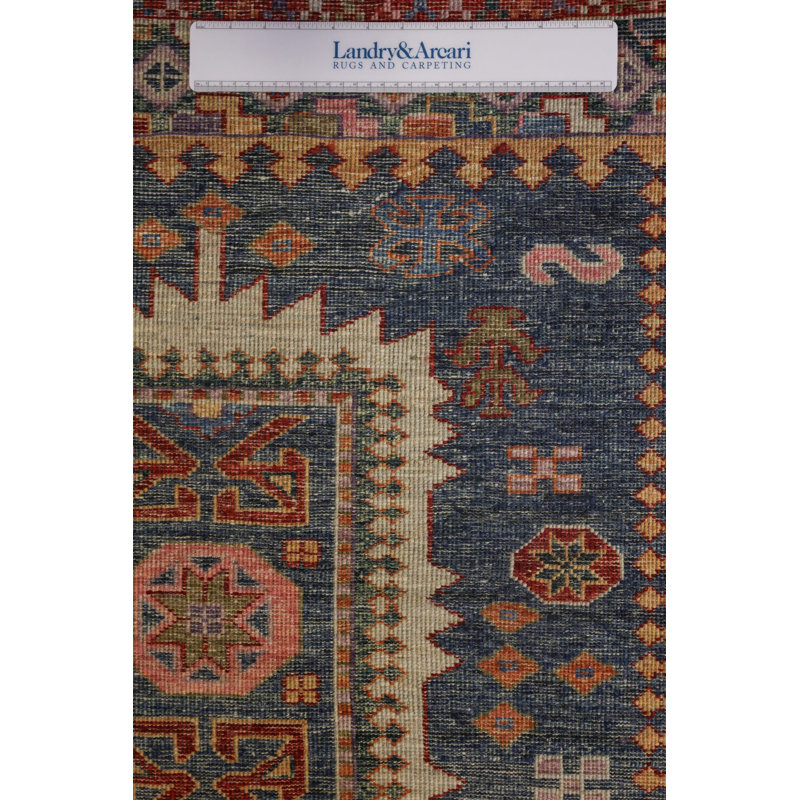 New Turkmen Afghan One-of-a-Kind Rectangle 9'3" X 12' Area Rug