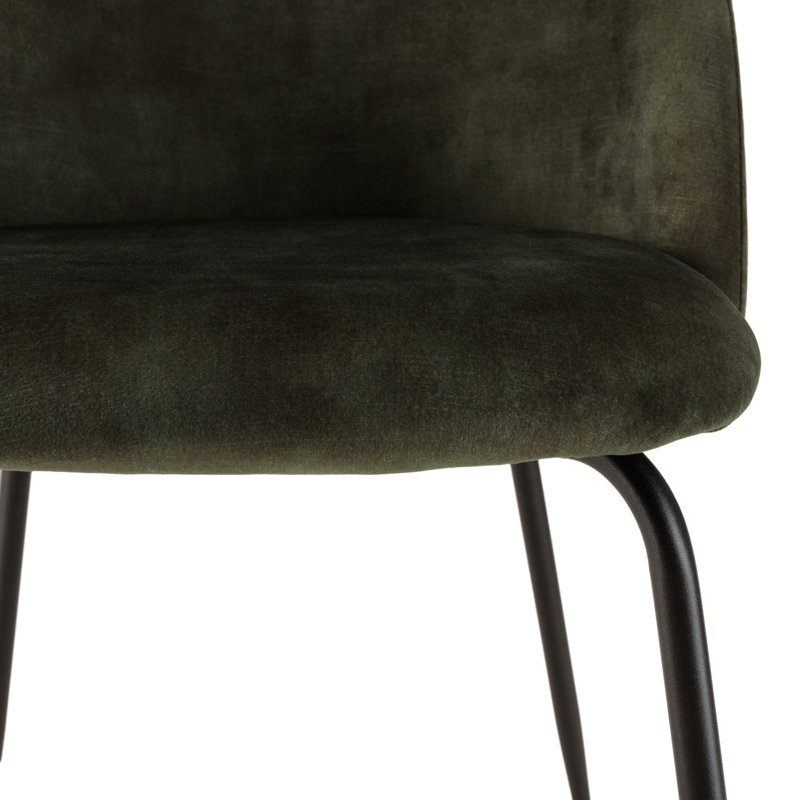 Luanna 47cm H Velvet Upholstered Side Chair, Green