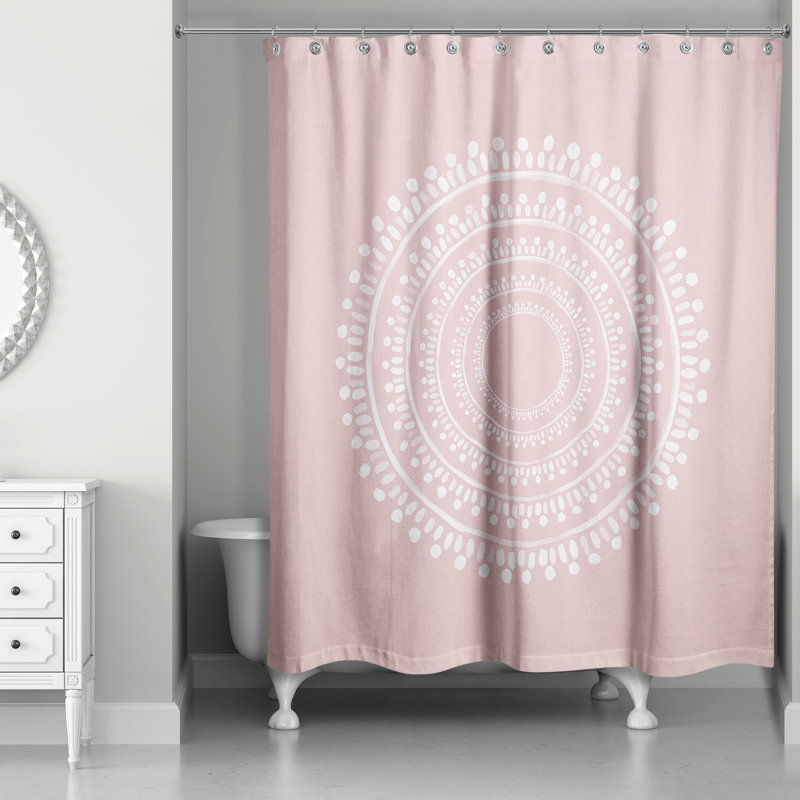 Rideau de douche simple Ayodeji, Rose