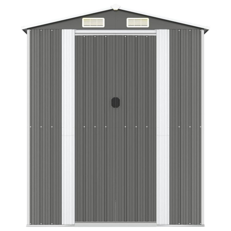 Remise de rangement traditionnelle en acier l 6,3 pi x P 8,99 pi, gris, L 6,3 pi x P 9 pi
