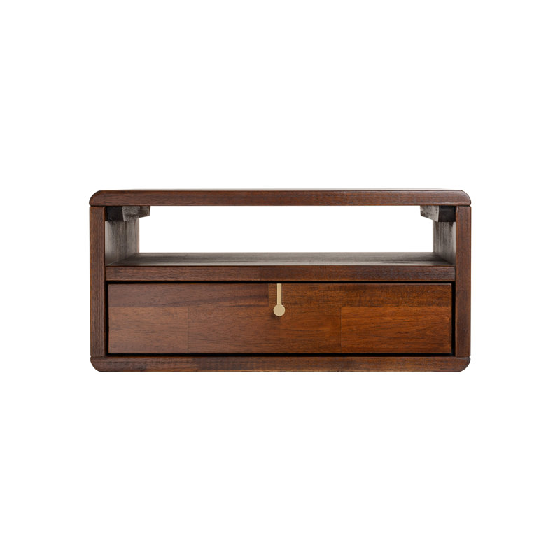 Lundeen 48cm W Solid Wood Bedside Table
