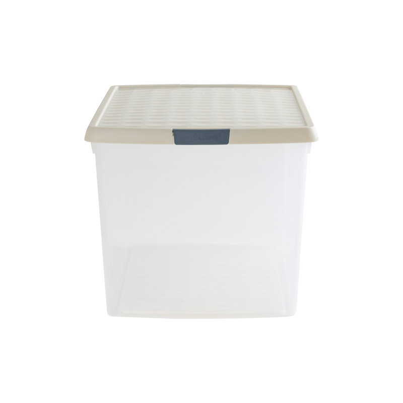 Wham Clip 62L Rectangular Plastic Storage Boxes with Secure Clip Lock Lids. L:59.5 x W:39.5 x H:33.5cm