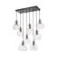 Luminaire suspendu géométrique 8 lumières grappe Spillman