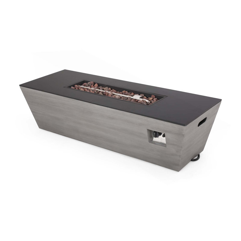 56" Rectangle Mgo Fire Pit - 50 000 Btu
