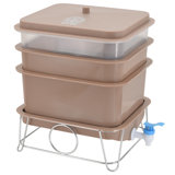 4 Gallons Plastic Worm Bin with Latching Lid