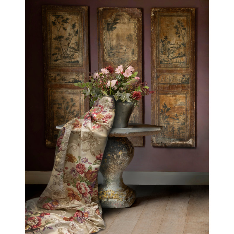 Icons Rococo 100% Cotton Performance Fabric, Red/Plum