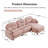 Modular Sectional L Shaped Couch With Ottoman, Premium Chenille Fabric,Tufted Cushion Backrest Design,Ergonomic Design-130958107