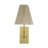 1-Light Brass Armed Wall Sconce with Pleated Fabric Shade 