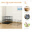 Ryley Pet Playpen with Door Guinea Pigs Mesh Cage for Small Animal Black