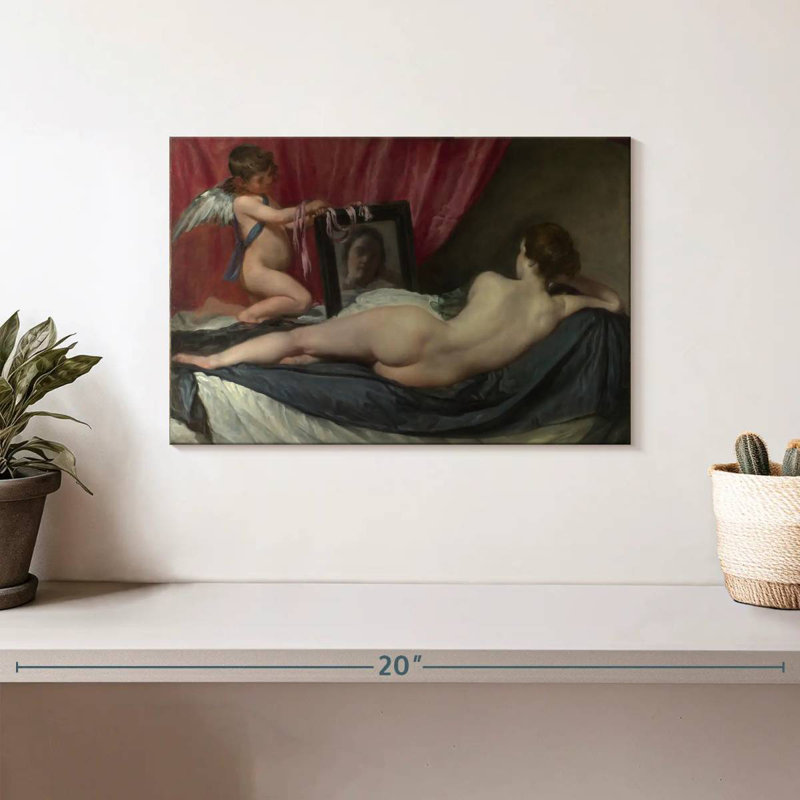Hardie Venus à son miroir, H 8 po x l 12 po