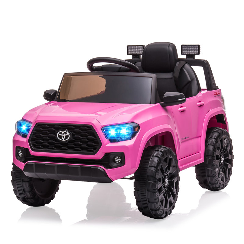Tacoma pour enfants 12 V avec chauffeur, véhicule électrique avec télécommande, 2 vitesses, suspension, ceinture de sécurité et phares